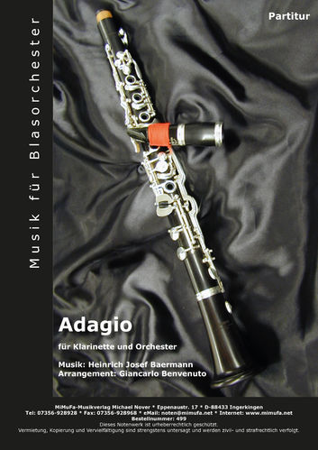 Adagio für Klarinette und Orchester (Blasorchester)