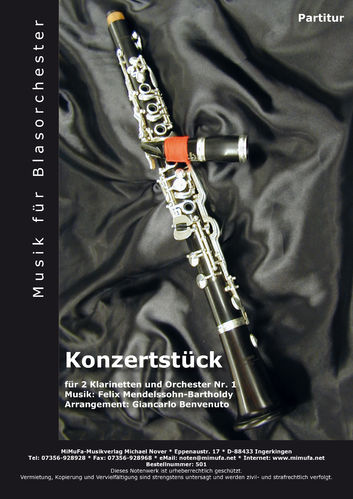 Konzertstück für 2 Klarinetten und Orchester Nr. 1 (Blasorchester)
